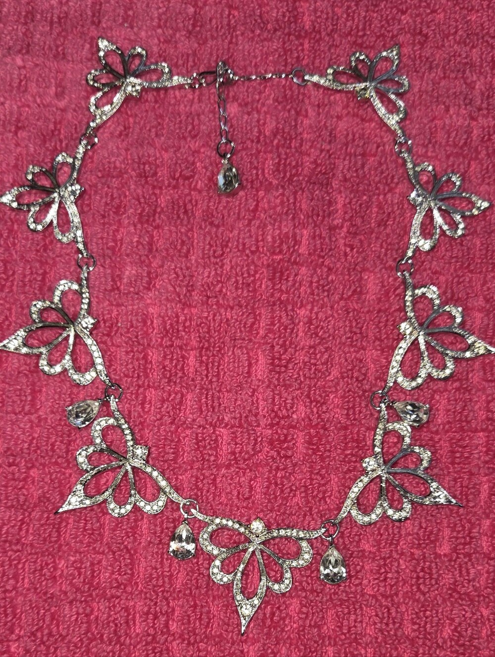 VTG Franklin Mint Alfred Durante Nightfire Icy Rhinestone Bridal Necklace Choker